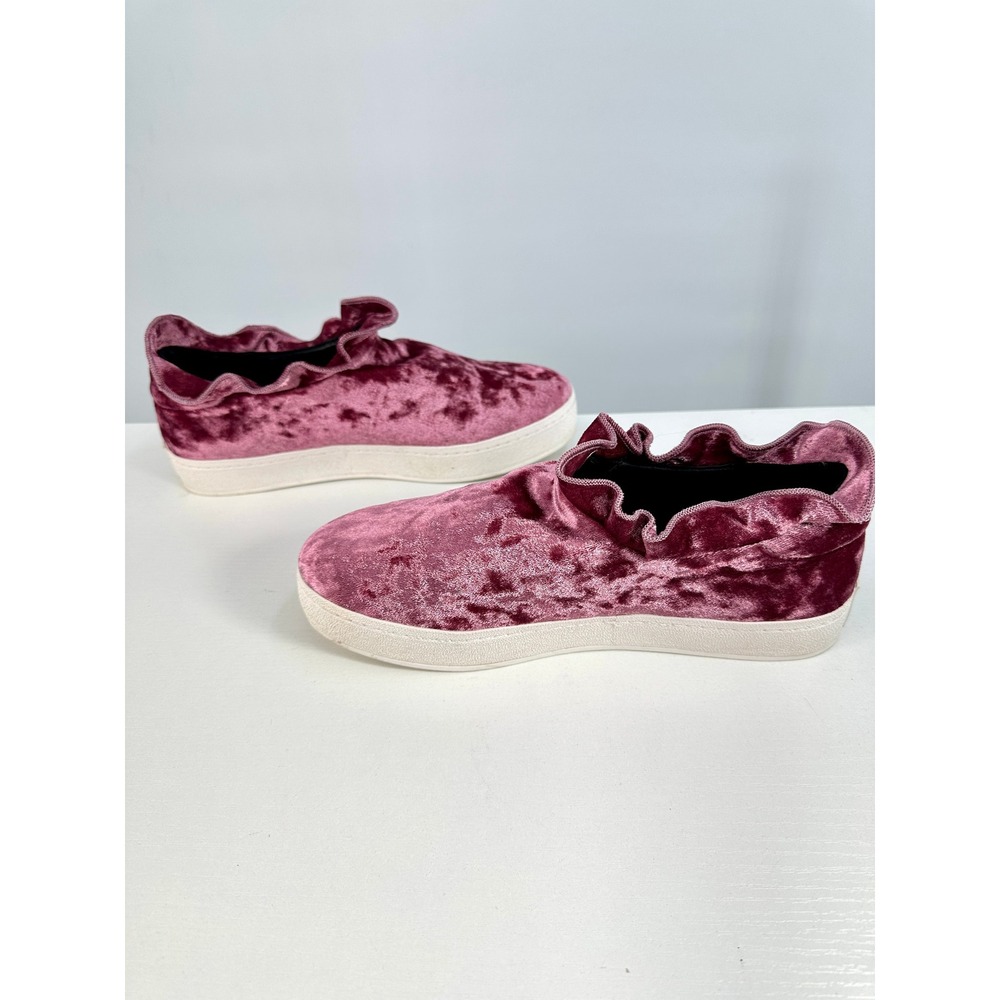 Opening Ceremony Didi velvet slip-on sneakers EUR 37 ash rose pink ruffled - Picture 5 of 9